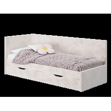 Кровать односпальная "Лео" КР-49 Белый/Миндаль/ЛДСП настил Кровать односпальная "Лео" КР-49 Белый/Миндаль/ЛДСП настил