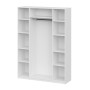 Шкаф распашной (9 полок + штанга) ШК 5 (1600), Белый
