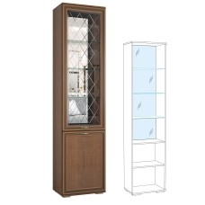 ЛШ-4 Пенал с витриной Ливорно, Орех ЛШ-4 Пенал с витриной Ливорно, Орех