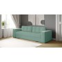 Диван раскладной Виконт, мятный/мдф холст белый