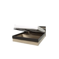 Кровать Ким с подъемным механизмом 1,4м, Графит софт, Сонома