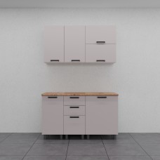 МК Аленушка 1,4м с ящ. Лаванда Кашемир,скоба черный,сонома