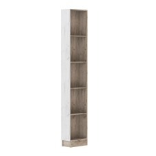 Стеллаж Руэлла, Дуб крафт серый, Дуб крафт белый