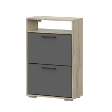 Тумба для обуви Бостон ОБ-600, Дуб крафт серый, Серый графит