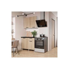 Кухня Ева, Дуб сонома, Черный янтарь Кухня Ева, Дуб сонома, Черный янтарь