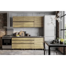 Готовая кухня Лофт 2.0 м, Венге, Черный янтарь Готовая кухня Лофт 2.0 м, Венге, Черный янтарь