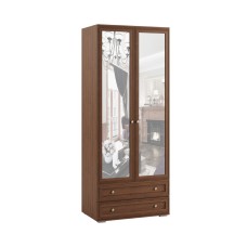 Шкаф двухстворчатый с зеркалом РШ-24 Ричард, орех донской Шкаф двухстворчатый с зеркалом РШ-24 Ричард, орех донской