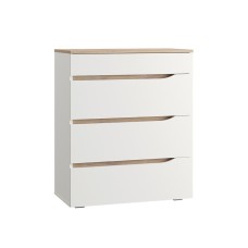 Комод Муссон 13.97, Белый шагрень, Дуб эндгрейн