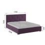 Кровать с ортопедическим основанием Манука (1,6м), Винный
