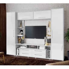 Гостиная Гармония, Белый глянец холодный, Белый