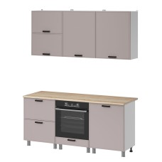 МК Аленушка 1,8м Магнолия Кашемир,скоба черный,сонома