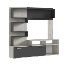 Гостиная Рица, Дуб крафт белый, Графит