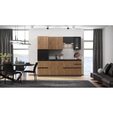 Кухня Техно-6 2,4м (Графит/Экзотическое дерево Амазония/Графит софт NEW) Кухня Техно-6 2,4м (Графит/Экзотическое дерево Амазония/Графит софт NEW)