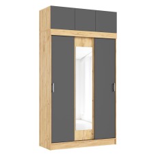 Басямиф/Роджинамиф Шкаф с антресолью (Графит/Дуб крафт) Басямиф/Роджинамиф Шкаф с антресолью (Графит/Дуб крафт)