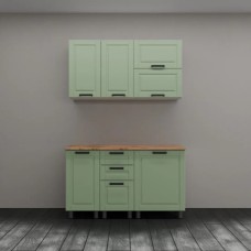 МК Аленушка 1,4м с ящ. Астра Фисташка,скоба черный,черный