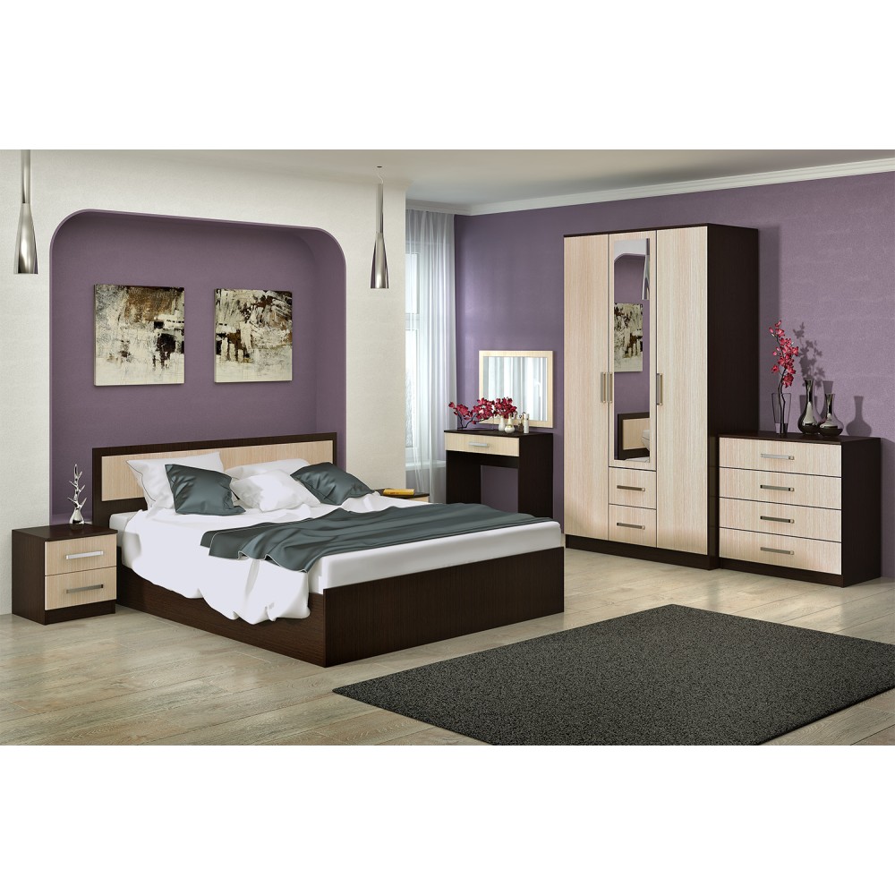 Кровать с подъемным механизмом Фиеста 1,6м, Дуб беленый, Венге Кровать с подъемным механизмом Фиеста 1,6м, Дуб беленый, Венге