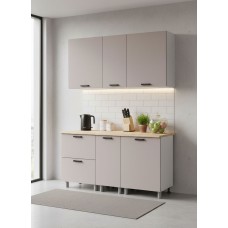 МК Аленушка 1,6м в.4 Лаванда Кашемир,скоба черный,сонома