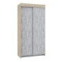 Шкаф-купе Бассо 1 м, дуб крафт серый/бетонный камень