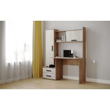 Компьютерный стол Квартет-9, Дуб крафт табачный, дуб крафт белый Компьютерный стол Квартет-9, Дуб крафт табачный, дуб крафт белый