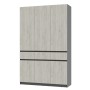 Шкаф 3-х створчатый "Багира" ШК-08 Графит/Крафт белый