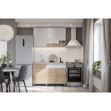 Готовая кухня КГ 4 (1.2 м), Белый, Дуб сонома