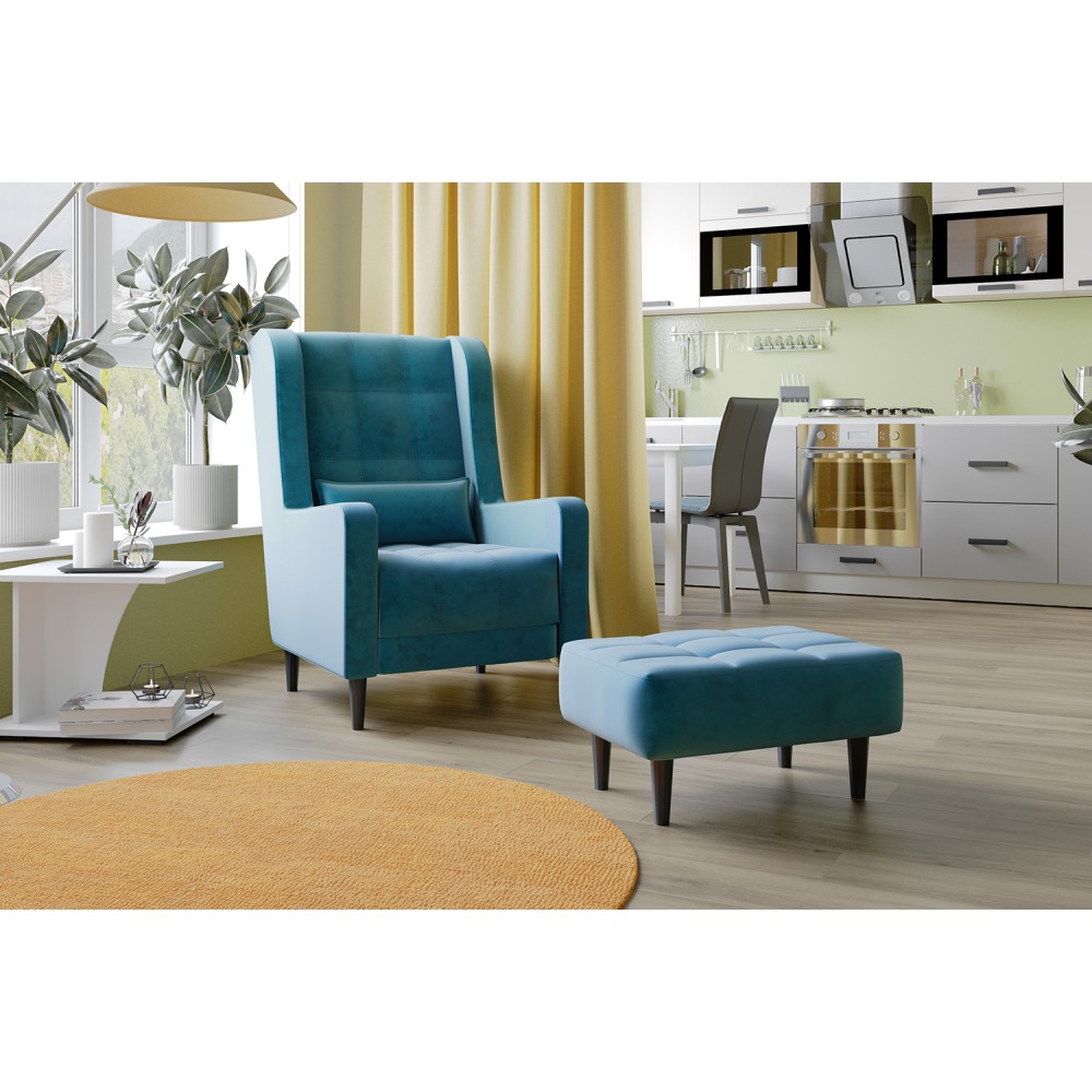 Кресло Корк, Бирюзовый Кресло Корк, Бирюзовый