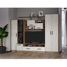 Стенка в гостиную Оскар-5, дуб крафт табачный Стенка в гостиную Оскар-5, дуб крафт табачный