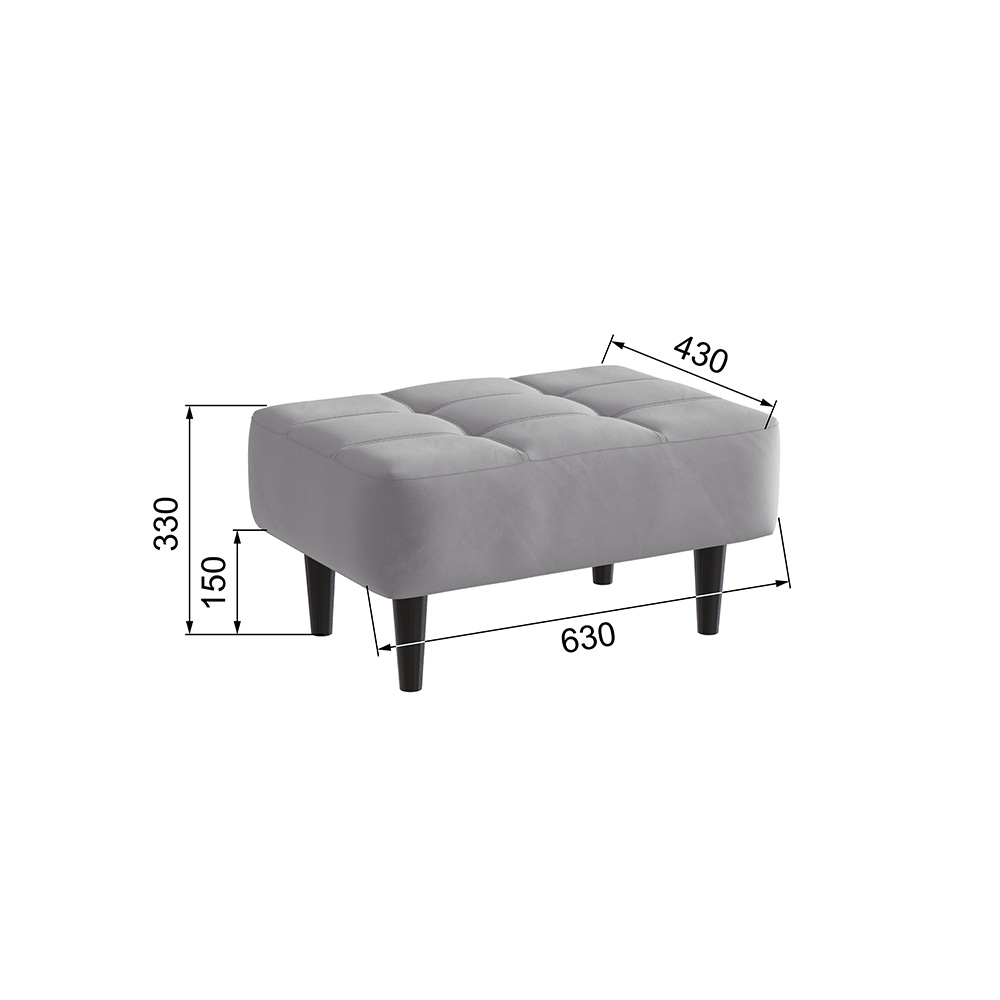 Пуф Корк, Светло-серый Пуф Корк, Светло-серый