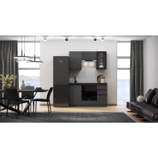 Кухня Техно-6 1,5м (Графит/Графит софт NEW) Кухня Техно-6 1,5м (Графит/Графит софт NEW)