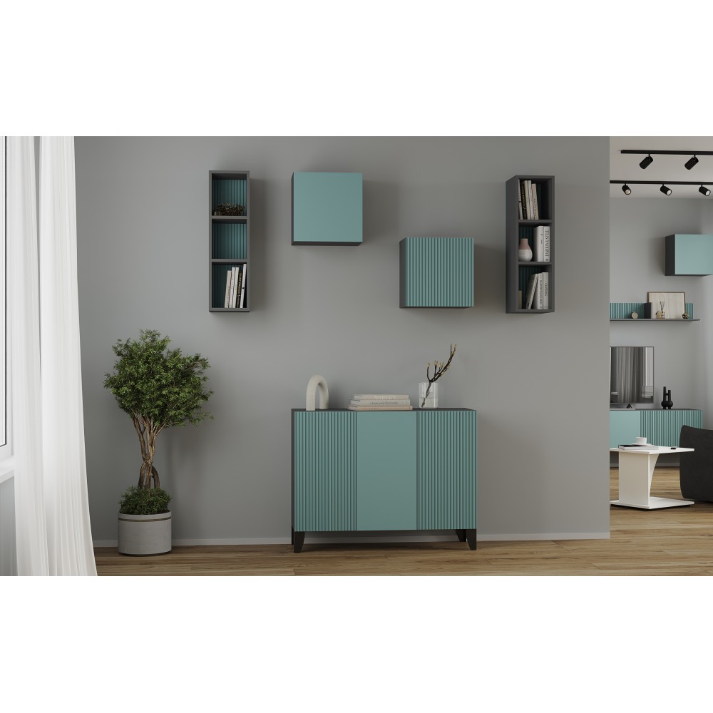 Полка навесная Сириния Куб 2, бриз