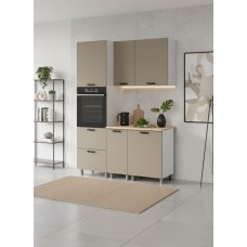 МК Аленушка 1,6м ПД Орешник Матовый Вижен,скоба черный,сонома