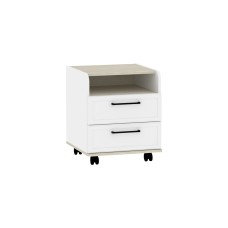 Тумба офисная Аурелио 94, Блэквуд Сатиновый - Белый Тумба офисная Аурелио 94, Блэквуд Сатиновый - Белый