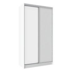 Шкаф-купе двухдверный с зеркалом 1200 Домашний Белый