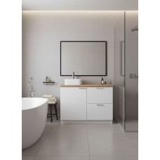 ВГ 1200 Белый (эмаль)/Белый гладкий Арника РМ (со столешницей) в.1