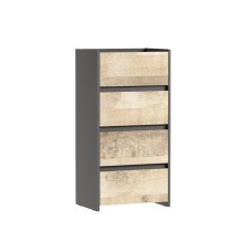 Тумба Денвер 4Я500, Графит, Дуб гранж песочный