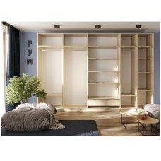 Гардеробная Рум. Комплект 6.1 без фасадов, дуб сонома