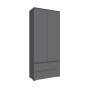 Шкаф для одежды и белья Плейона, Графит серый
