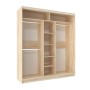 Шкаф-купе трехдверный с зеркалом 2000 Домашний Дуб сонома