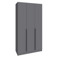 Шкаф Мадрид (1,2) с 3 ящ. внутри без зеркала графит серый