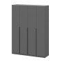 Шкаф распашной с наполнением (11 полок + штанга) ШК 5 (1600), Графит