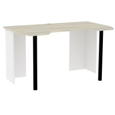 Стол компьютерный Аурелио 84, Блэквуд Сатиновый - Белый