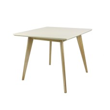 Стол обеденный Олсон Мини 100, слоновая кость/натуральный Стол обеденный Олсон Мини 100, слоновая кость/натуральный