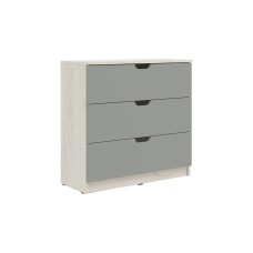 Комод Юниор-4 (800), Шарли Бриз, Дуб Крафт Белый