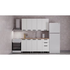 ГК Аленушка 1,6м Магнолия Молочный/Молочный,скоба черный,черный