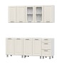 Готовая кухня Грейвуд (без столешницы), Белый, Дуб кремовый