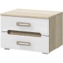 Тумба прикроватная Ким (2 шт.), Белый глянец холодный, Сонома
