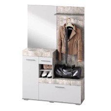 Прихожая Инстайл, бетон/белый