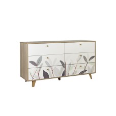 Комод Адажио 56.02, Дуб сонома, Белый