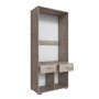 Дублин Шкаф 2-х ств. дуб крафт серый/цемент