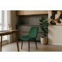 Стул "Оскар" черный матовый Томми 25 темно-зеленый